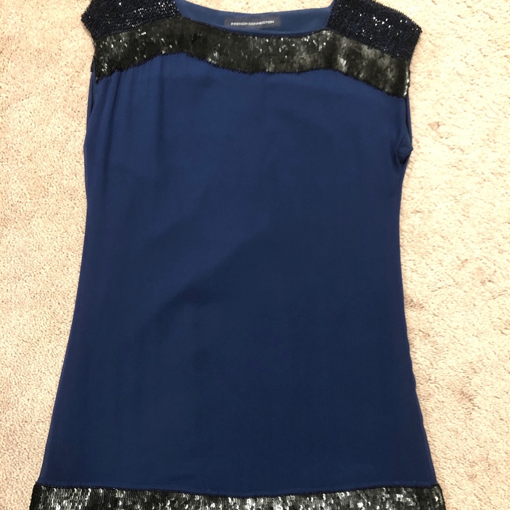 French Connection silk and sequin cocktail dress